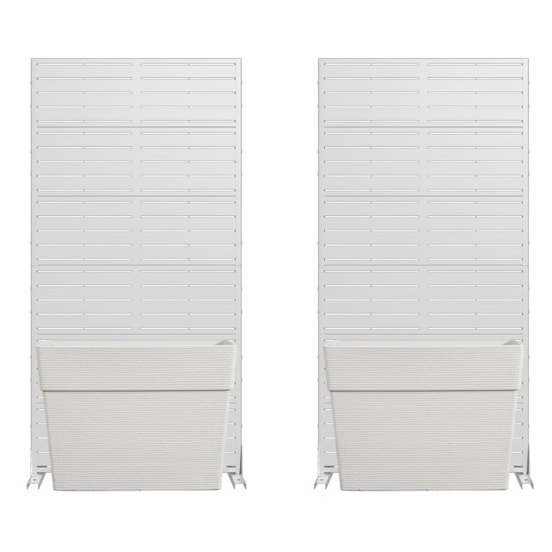 Boîte à fleurs Verve avec support à fleurs en métal, H 23,6 po x l 31,5 L x 8,7 po P
