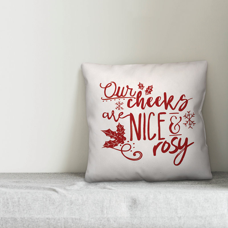 Nice and Rosy Throw Pillow, Pillow Cover