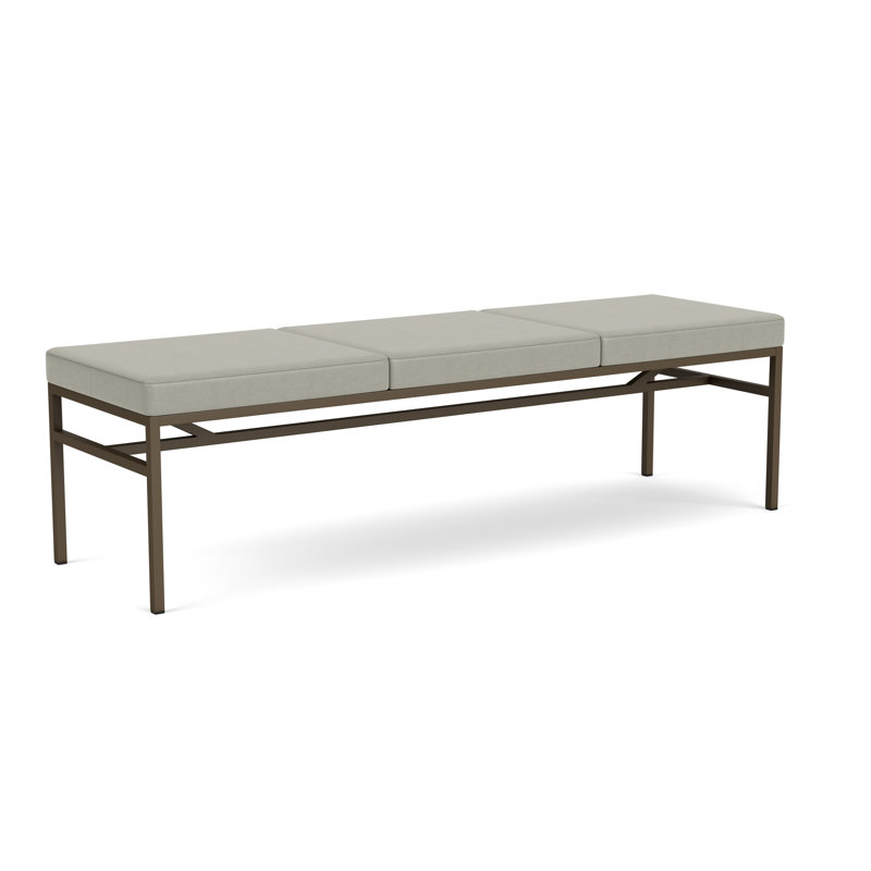 Banc de réception 3 places Avon Rx Santé, structure en métal, capacité de 650 lb, Bronze, Vinyle armure Sentry