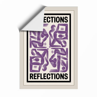 Reflections in Purple Geometric - Framed Print
