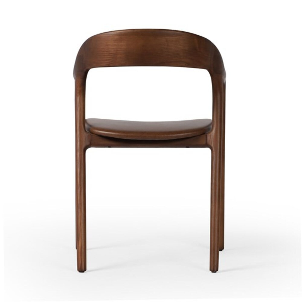 Kayla Leather Dining Armchair, Sonoma Coco, Umber Ash