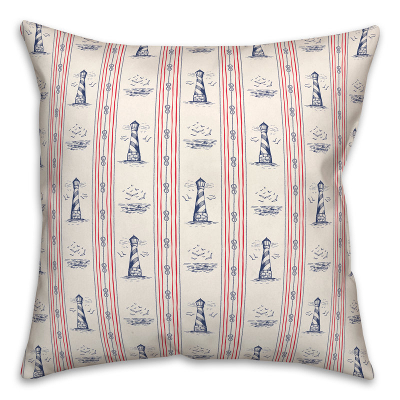 Striped Reversible Throw Pillow, 16" x 16"