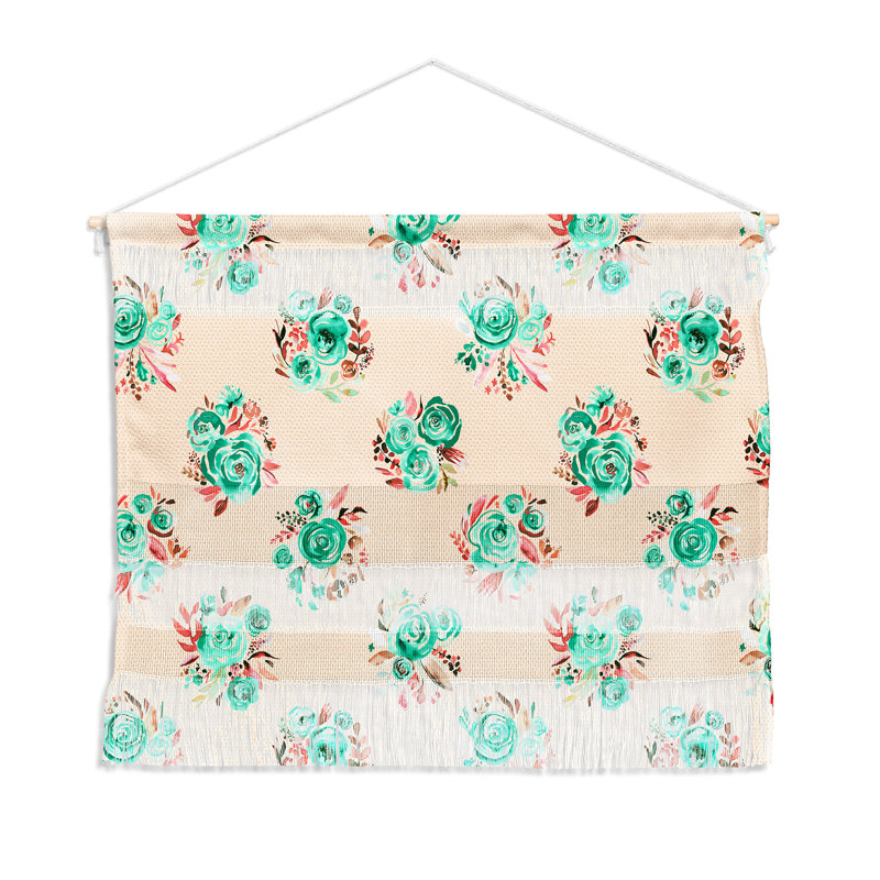 Suspension murale bouquet de roses de style doux Ninola, H 16 po x l 22 po x P 0,125 po