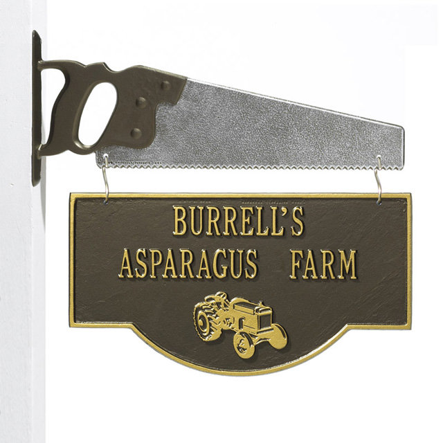 Garage Tractor Two-Sided Hanging Sign Whitehall Products