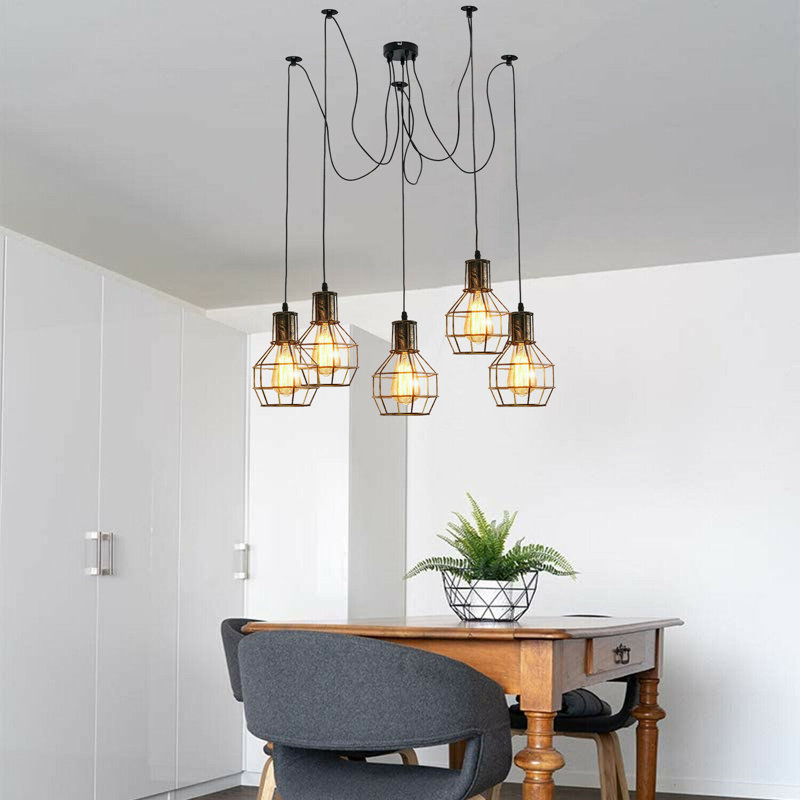 McAlester 5 - Light Cluster Pendant, Brushed Copper