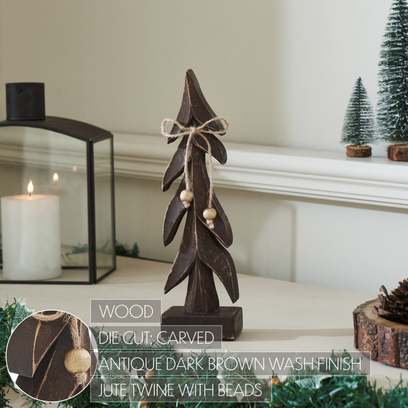 Arbre en bois foncé Festive Boughs, H 11 po x l 3 po x P 2 po