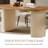 71" Mid Century Wood Rectangular Dining Table for 6, Oval Kitchen Table with double legs, Brown