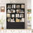 70.9"H X 47.2"W Wood Double 4-Tier Bookcase With 4 Storage Drawers-159345599