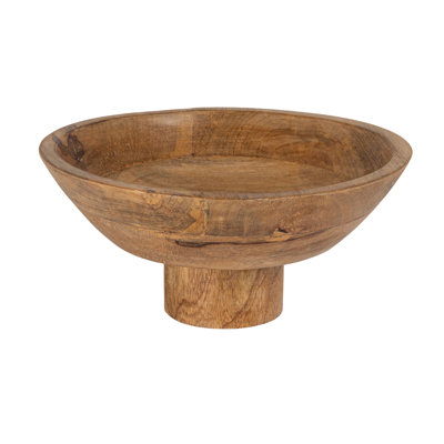 Allyce Mango wood footed bowl