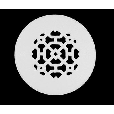 Achtek 4.5" Duct Solid Cast Aluminum Round Grille (6" Round Overall) Powder Coated