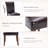 Nailhead Trim Leather Upholstered Side Chair Wood Dining Chair (Set of 4)-1335423780
