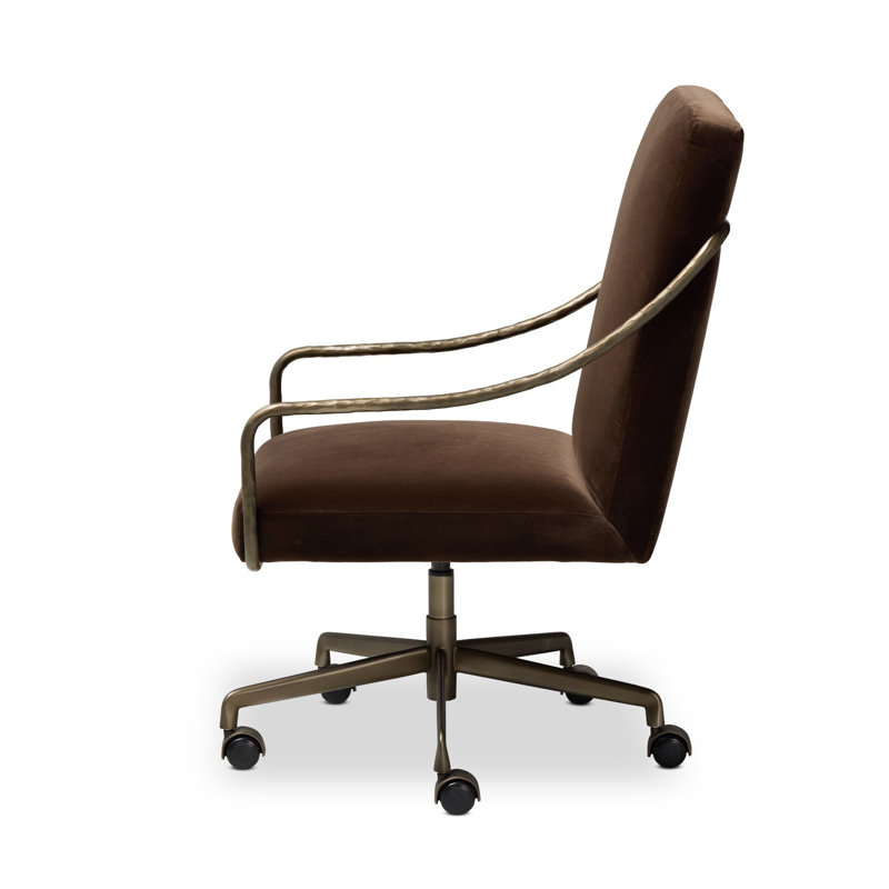 Alonzo Desk Chair-Blamont Cream, Surrey Mink