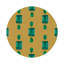 Gem Emeralds Gold Vegan Leather Round Coasters-1313626654