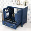 Meuble-lavabo 30 po avec lavabo encastré et rangement avec portes à fermeture douce et tiroir-794745240