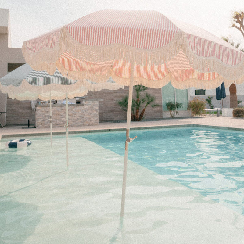 CLUB UMBRELLA - LAURENS PINK STRIPE, Pink