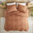 Gigi Terracotta Clipped Jacquard Tufted 2-Piece Twin/Twin XL Comforter Set-111192727-111192729