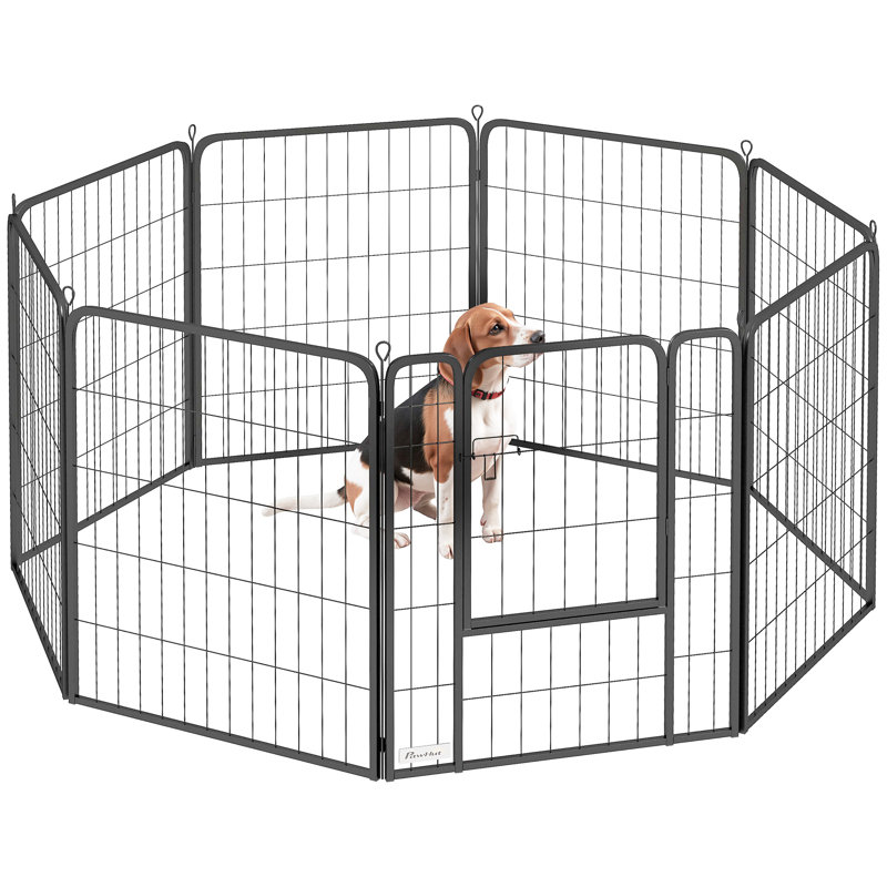 Steel Exercise Pen, 80cm H x 136cm W x 136cm D