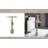 Lagretta Modern Metal and Marble Accent Table with Sculptural Aluminum Base, Contemporary Side Table with Sleek Design and Elegant Stone Top for Home Decor-343800608-343800609