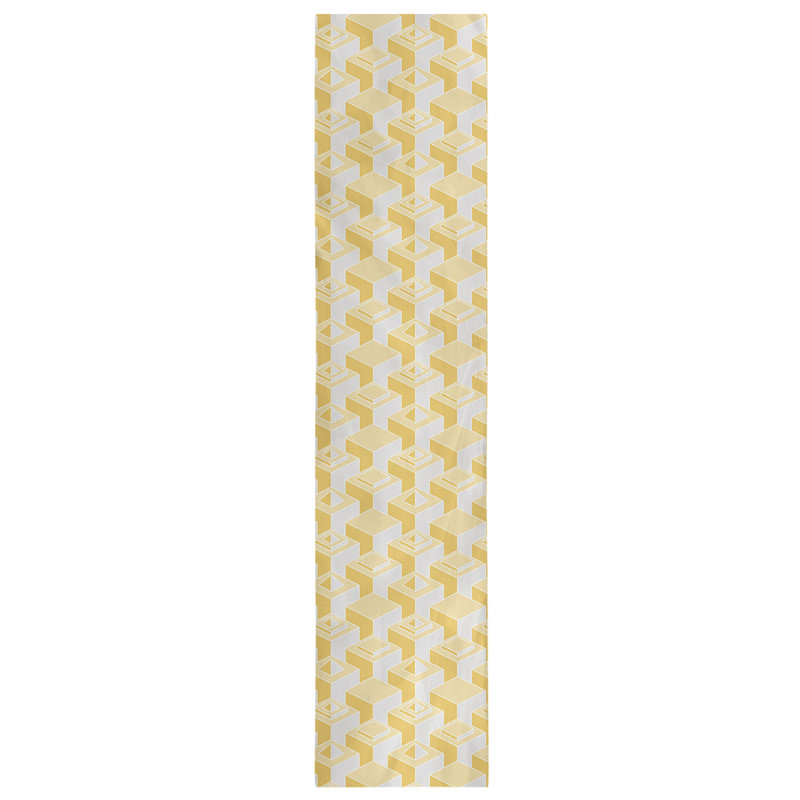 Classic Skyscrapers Table Runner, 16" x 72", Pineapple Yellow