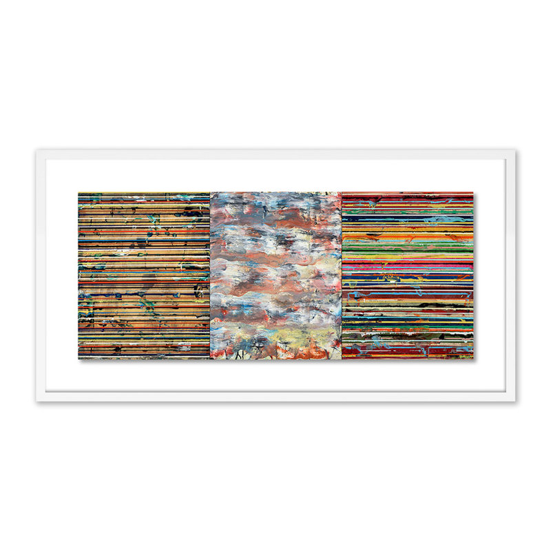 Rolling Print by Brad Ellis, White, 21" H x 40" W x 2.5" D