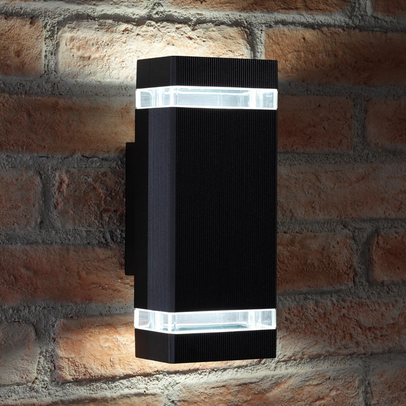 Garretson 2 - Bulb 26.3cm H Outdoor Flush Mount, Black