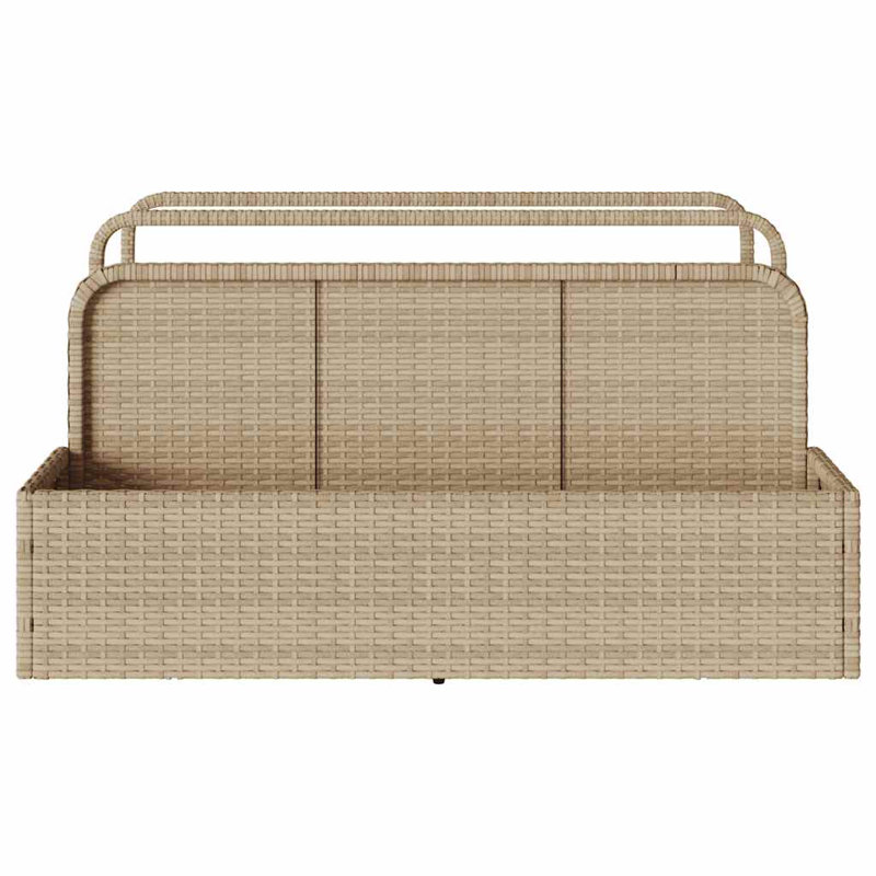 Rotin PE avec rangement Vidaxl, Beige