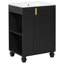 Meuble-lavabo de salle de bain avec lavabo, armoire de salle de bain avec tablette de porte, rangement latéral ouvert-2127997843