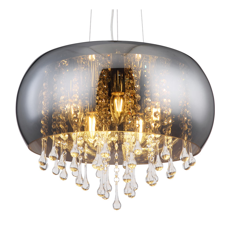 Amaia 5 - Light Chrome Crystal Pendant