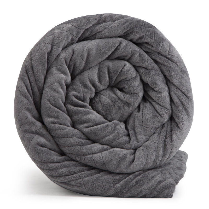 Couverture rafraîchissante 100% coton, l 80 po x L 87 po, 30 lb, Gris