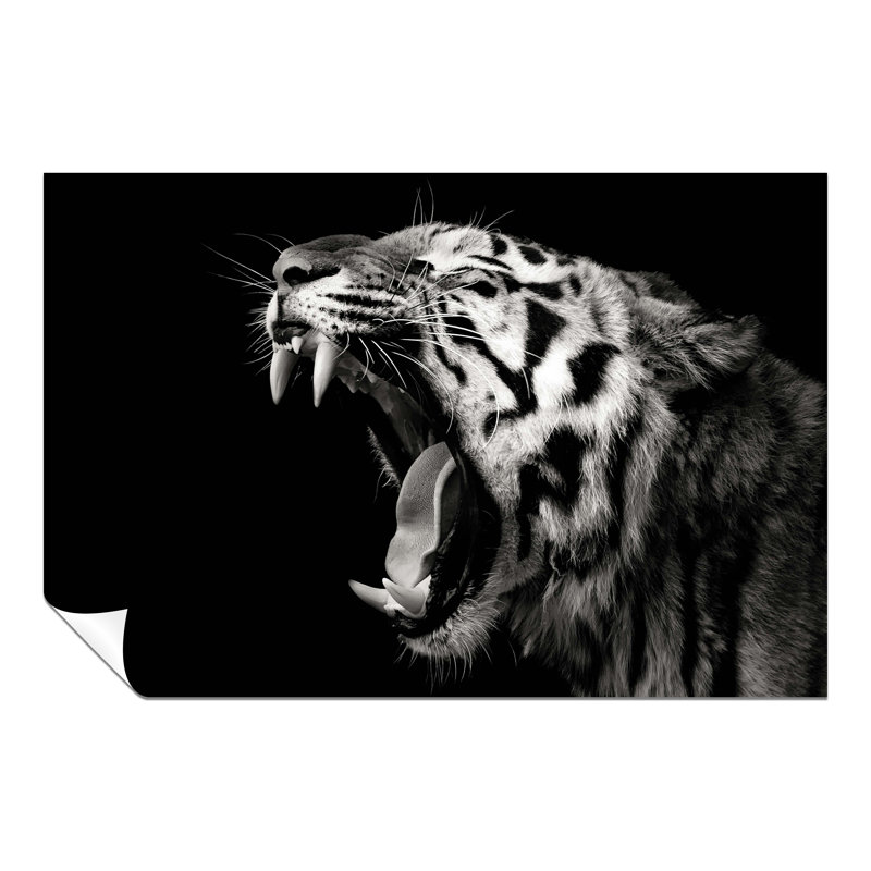 Yawning Tiger Artistic - No Frame Print, 46cm H x 31cm W