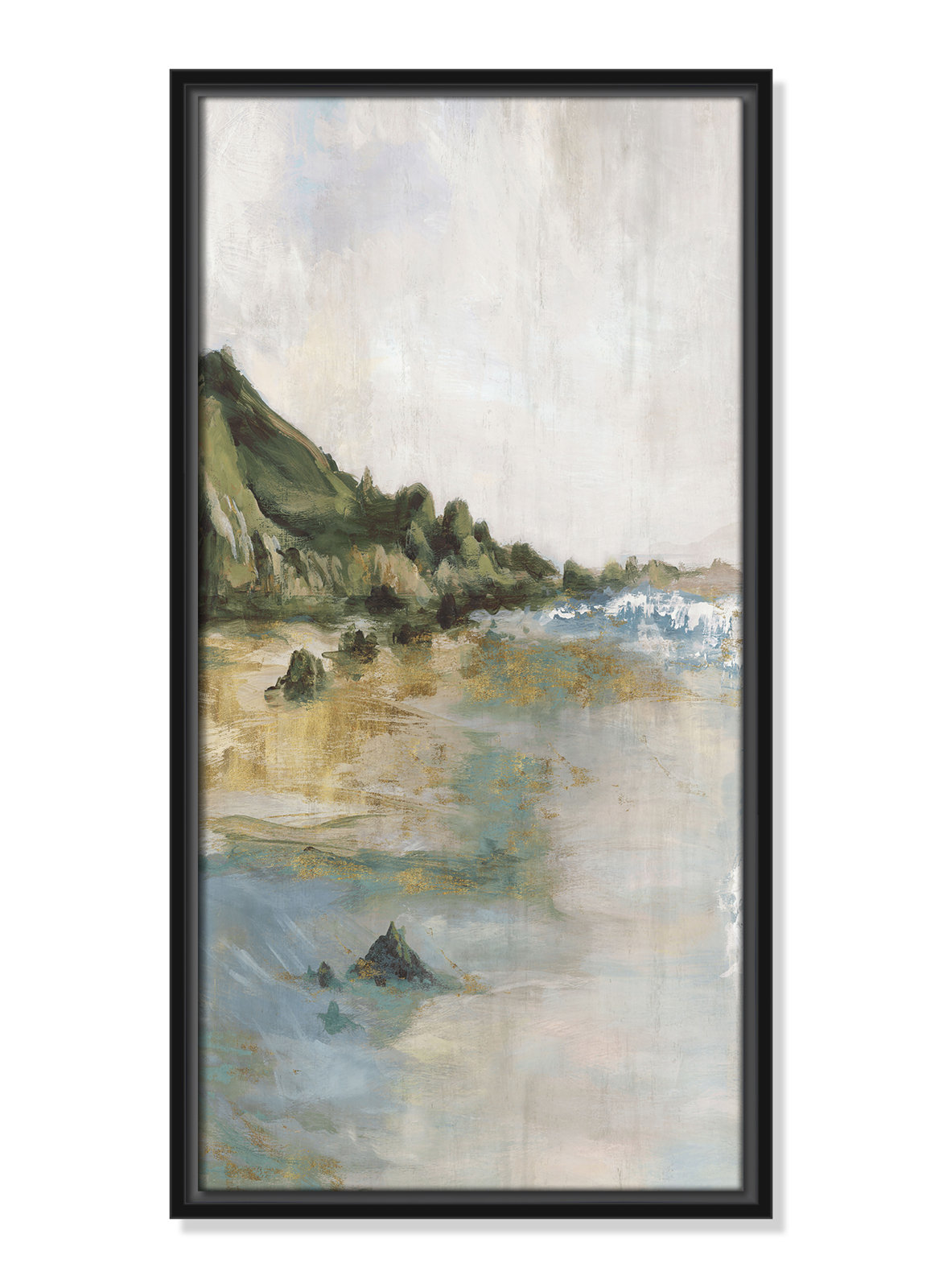 Cordoba "Tide's Edge" Print, 25.5" H x 13.5" W, Black