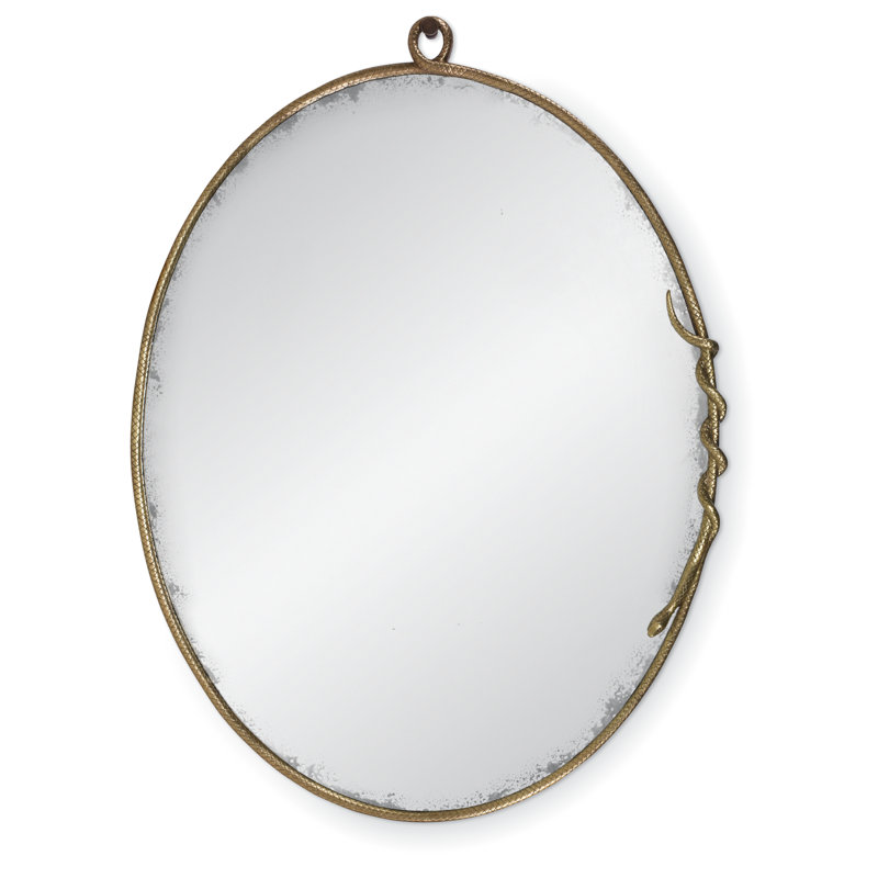 Carrier And Company Flat Metal Beveled Wall Mirror