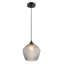 Cree Sculpted Textured Smoky Grey Glass Pendant Ceiling Light - Contemporary Elegant Design