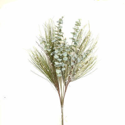 40" Artificial Winter Christmas Day Frozen Berry Grass Sprigs Branch For Vase Filler, Farmhouse Greenery Foliage Long Stem Floral Bulk Bouquet For Wed
