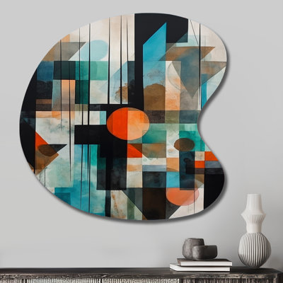 Cheul - Geometric Unique Shape Metal Wall Art, Modern Asymmetrical Metal Art Print