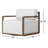Navarre Swivel Teak Outdoor Lounge Chair-836684956