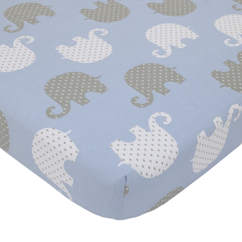 Viaan 8 Piece Crib Bedding Set, Blue