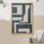 Forme Mid-Century, symboles de polygones bleus, illustrations géométriques abstraites, minimaliste moderne-100707976-100707979