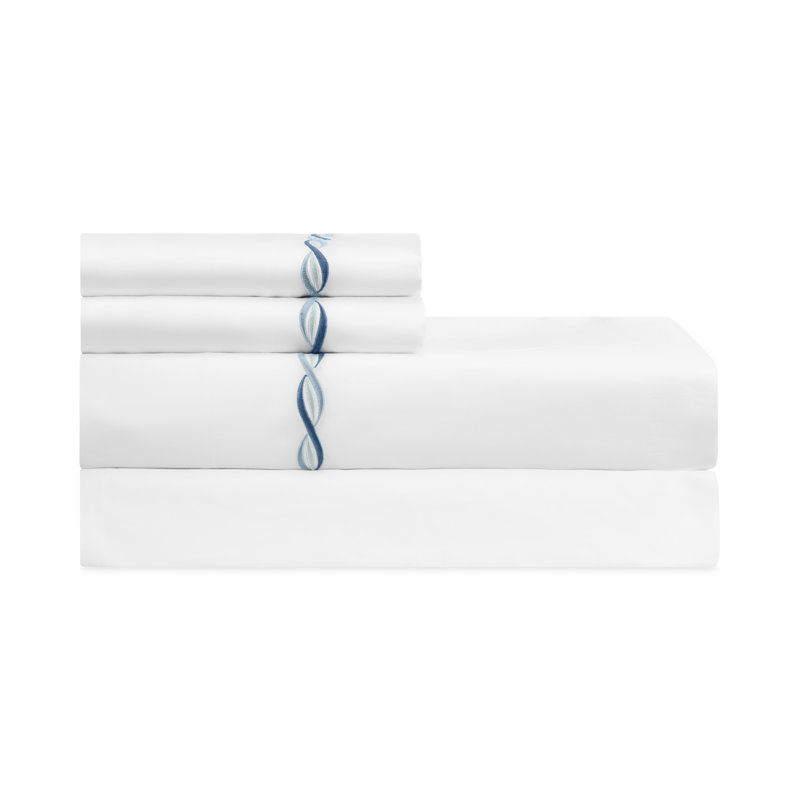 Cadence Sheet Set, Aqua, California King Sheet Set with 2 Pillowcases