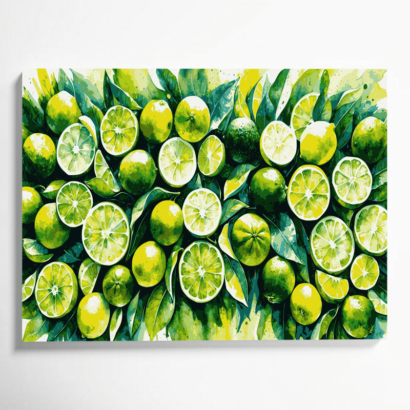«Fruit Lime Key Green», art mural sur toile, H 11 po x l 14 po
