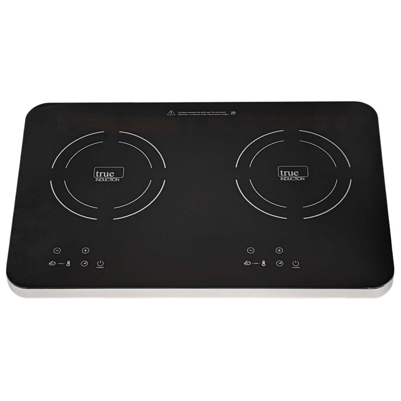 True Induction TI-2C Portable 23 inch Black Ceramic-Glass Induction Cooktop 1750W UL1026 Cert.