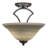 Zilo Semi-Flush 2-Bulbs Shown In Dark Granite Finish With 12" Cayenne Linen Glass-32415729-32415728