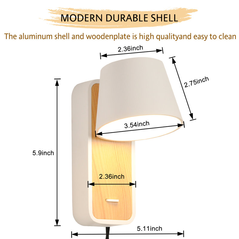 Lampe murale moderne à brancher et à brancher Vilimas