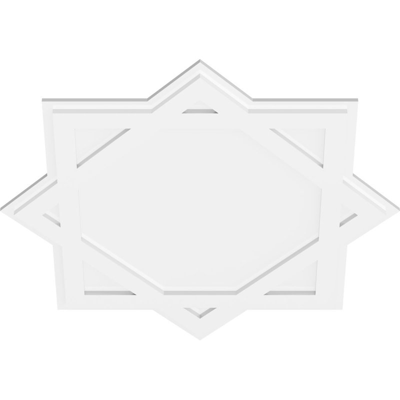 40"OD x 22 1/4"C x 1"P Axel Architectural Grade PVC Contemporary Ceiling Medallion, 1" H x 40" W x 40" D