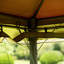9.8Ft. Wx9.8Ft.L Outdoor Iron Vented Dome Top Patio Gazebo With Netting