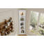 Étagère d'angle moderne de 83,4 po de hauteur, bibliothèque d'angle à 5 niveaux avec éclairage à DEL, étagère de rangement sur pied, présentoir de plante à angle ouvert pour petit espace de salon, coin mural, bureau personnel, blanc