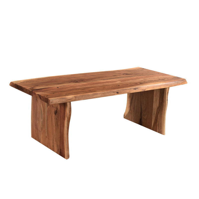 Table basse 51 "en bois massif brun
