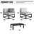 6 - Piece Outdoor Modular Sectional Set with Coffee Table-2140843251