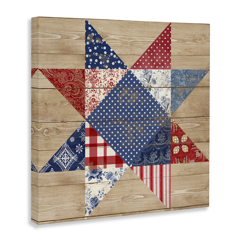 «Rustic Americana Quilt», art par Susan Arnot, H 36 po x l 36 po