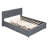 Size Upholstered Platform Bed With Brick Pattern Headboard, With XL Size Trundle And 2 Drawers, Linen Fabric,-1061109645